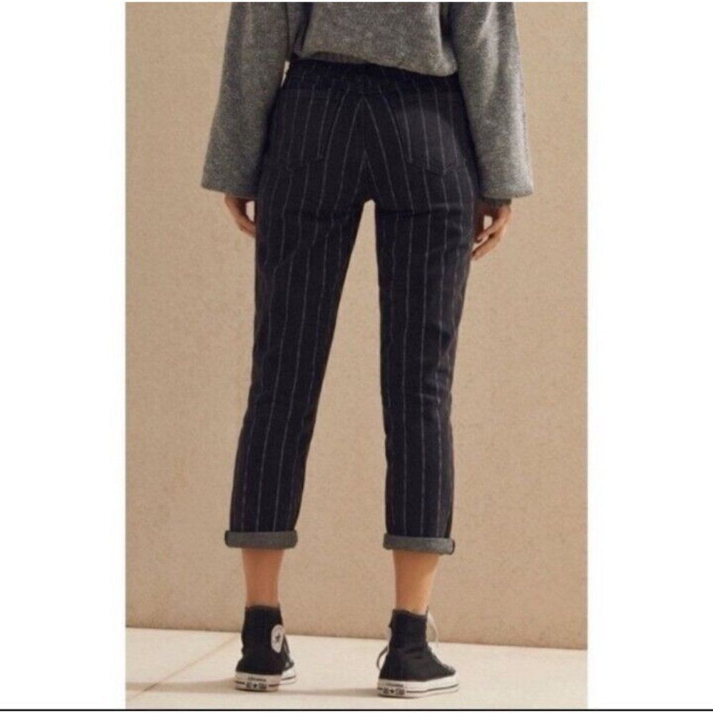 Pacsun Jeans‎ Gray Pinstripe Pockets Mom Style Charcoal Wash Size 24